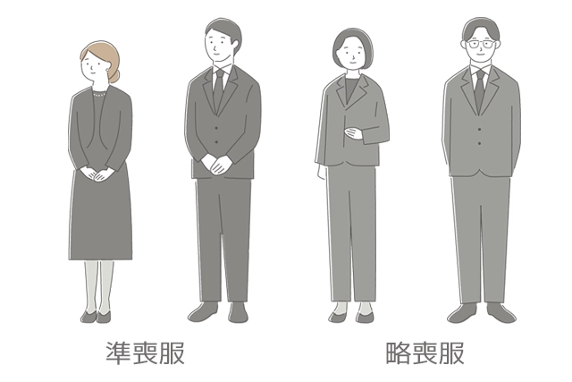 一周忌法要の一般的な準喪服・略喪服（平服）イメージ